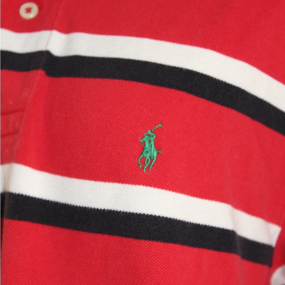 Red Navy Stripe Polo - Picture 5 of 6